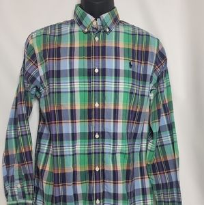 Ralph Lauren Boys Green Plaid Shirt